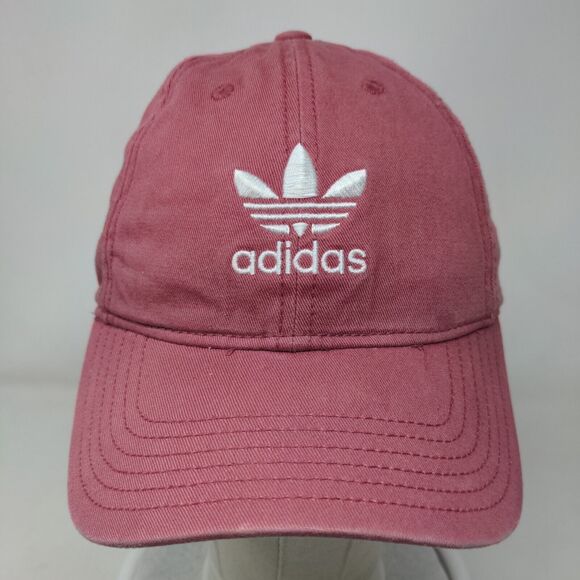 Adidas Trefoil 3 Stripes Women's Slideback Hat Red OSFW Embroidered - Picture 2 of 7